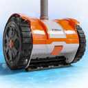 (2025 Upgrade) VINGLI Automatic Suction-Side Pool Vacuum Cleaner, Powerful Wall-Climbing Sweeper for Inground Pools, Includes 39.6ft Tangle-Free Hose (Orange&Gray)