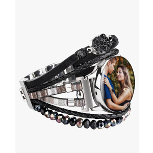 Custom4U Mens Leather Bracelet Custom Engraving Braided Rope Bangle Personalized Jewelry for Men and Women (with Gift Box)