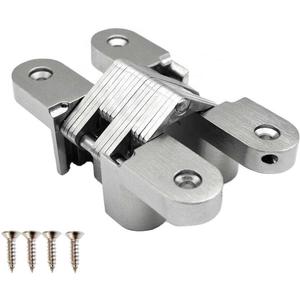 1PC Stainless Steel 304 Hidden Hinge,Silent Close Invisible Mounting Folding Door Hinge Door Furniture Hardware with Screws (5 #(25X118mm) ,1PC)