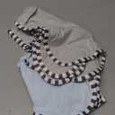Soft Cotton Swaddle Blanket, Arms Up Baby Sleep Sack, Wearable Sleep Bag for Boys Girls (Light Blue + Light Grey, M(3-6 Months))