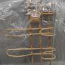 Beige Rattan Wall Hanger with 4 Hooks