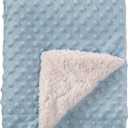 CREVENT Cozy Soft Warm Sherpa Baby Blanket for Infant Toddler's Crib Cot Stroller Gifts for Baby Boys All Season Use (30"X40" Blue dot)