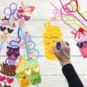 32 Pack Valentines Day Cards with Crazy Straws for Gifts Exchange Valentines Party Favors