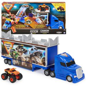 Monster Jam, Transforming Hauler Playset and Storage with Exclusive El Toro Loco Monster Truck, 1:64 Scale, Kids Toys for Boys and Girls Ages 4 and Up