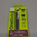 Philips Norelco for Face + Body, Electric Beard Trimmer, Shaver and Groomer, 5in1 Adjustable Comb, 1x Body Kit, Model QP2834/70, Black/Lime Green