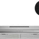 FIREGAS 30 Inch Under Cabinet Range Hood, 300 CFM Ducted/Ductless Kitchen Vent Hood Over Stove, 3-Speed Exhaust Fan with LED Light, Reusable Filter & Charcoal Filter, Stainless Steel