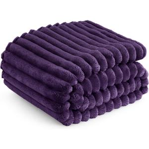 Bedsure GentleSoft Purple Fleece Blanket for Couch - Cozy Soft Blankets for Women, Cute Small Throws for Girls, 60x80 Inches