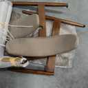 COLAMY Wooden Dining Chairs Set of 2, Modern Fabric Upholstered Kitchen Chairs, Farmhouse Dining Room Chair with Foot Pegs, Camel