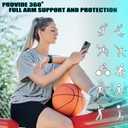 Lymphedema Medical Compression Arm Sleeve for men and women,15-20 mmHg Graduated Compression Full Arm Support for Muscle Pain Relief,Arthritis,Tennis Elbow,Bursitis,Working Out(Large,Single)