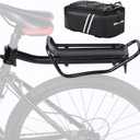 Rear Bike Rack with Quickly Release Camp,Retractable Aluminum Alloy Bicycle Cargo Rack,Thickened Frame and Main Tube for 26"-29" Frames Commuter Carrier,Max Weight 22lb,YONTUO