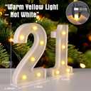 21st Birthday Decorations for Her Him,21st Birthday Centerpieces Table Decorations for Women Men,Light Up Numbers 21 Sign for Party Backdrop Wall Decor for 21 Wedding Anniversary Decoration
