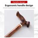 GUYUE Men's and Women's Handcrafted Wooden Canes, Ergonomic Design, Natural Solid Wood Luxury Walking Sticks, Gentleman Canes, Ideal Gift