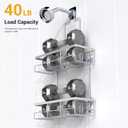 AKTECKE Shower Caddy Hanging Bathroom Organizer: Rustproof Shower Shelf for Inside Shower - No Drilling Shower Racks Over Showerhead - Bath Shelves Rack for Shampoo Soap Chrome