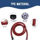 10FT Vacuum Hose Extension with 6 Adapters, Fits 1-1/4" Hose, Universal Shop Vac Accessories, Multi-Size Connectors 0.9" to 1.75" for Wet Dry Vacuums (Check Compatibility Before Purchase)