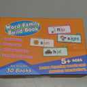 Phonics Flash Cards Word Family Build Book,Learn to Read 30 Read and Rhyme Flip Books,Sight Words Flash Cards Kindergarten Phonics Flip Books for Kids Classroom Homeschool Preschool Learning Activity