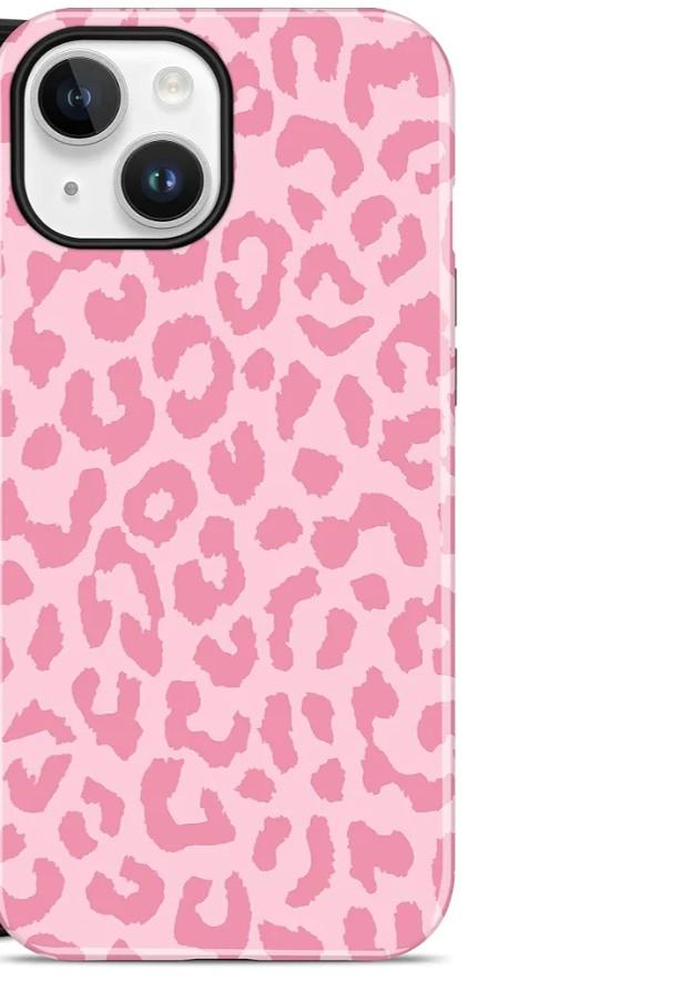 SAKUULO Magnetic for iPhone 13 Case Hot Pink Leopard Print Pattern [Compatible with MagSafe] Wireless Charge Strengthen Protection Cover, Hot Pink Leopard (6.1")