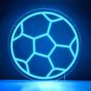 Soccer Neon Sign,Soccer LED Neon Signs for Wall Decor, Dimmable USB-Powered Football Light with ON/OFF Switch for Bedroom, Living Room, Game Room, Club, Kids Holiday Gifts (Ice Blue (Soccer))
