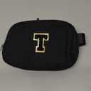 Glratn Initial Letter Belt Bag Crossbody Bags Fanny Pack For Girls，Birthday Gifts for 6 7 8 9 10 11 12 13 14 15 Year Old Girls, Purse for Kids, Cute Teen Trendy Stuff Travel Essentials.（Black-T）