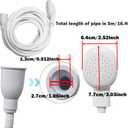 5m/16.4ft Sink Spray Rubber Hose Portable Faucet Sprayer Garden, Shampoo Sprayer Handheld Shower Head Spray Hose Attachment for Dog, Pets, Bathing Baby, Washing Hair, Rinsing Vegetables