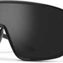 SMITH Bobcat Sunglasses  Shield Lens Performance Sports Sunglasses for Skiing, Biking, MTB & More  for Men & Women (One Size, Matte Black / Chromapop Black)