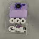 Kids Instant Digital Cameras for Boys and Girls, 1080P HD Dual-Lens Selfie Digital Camera with Print Paper & 32G Card, Christmas Birthday Gifts Toys for Toddler and Teenagers Age 3-16 Years Old (Purple)