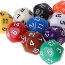 10Pcs Polyhedral Dice Set for Dungeons and Dragons, 16 Sided, Multi Colored Assortment, Table Games