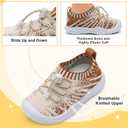 FEETCITY Toddler Slip On Shoes Boys Girls Wide Toddler Tennis Shoes Sports Walking Sneakers (Brown)