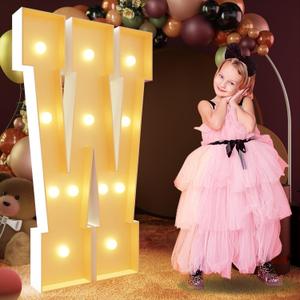 imprsv 4FT Marquee Light Up Letters, Large Light Up Letters for Birthday Party Decor Wedding Decorations, Marquee Letters for Party Decoration Large Marquee Letters Arch Kit Decorations Letter W