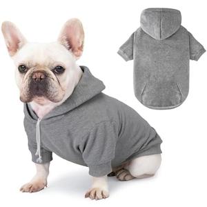 Dog Basic Hoodie Ultra-Soft Dog Clothes Cold Weather Sweaters for Medium Large Dogs Breathable Cozy Fabric Pet Coat Warm Stylish Sweatshirt with Leash Hole Pocket Dogs Jacket for Cats Boys Girls M