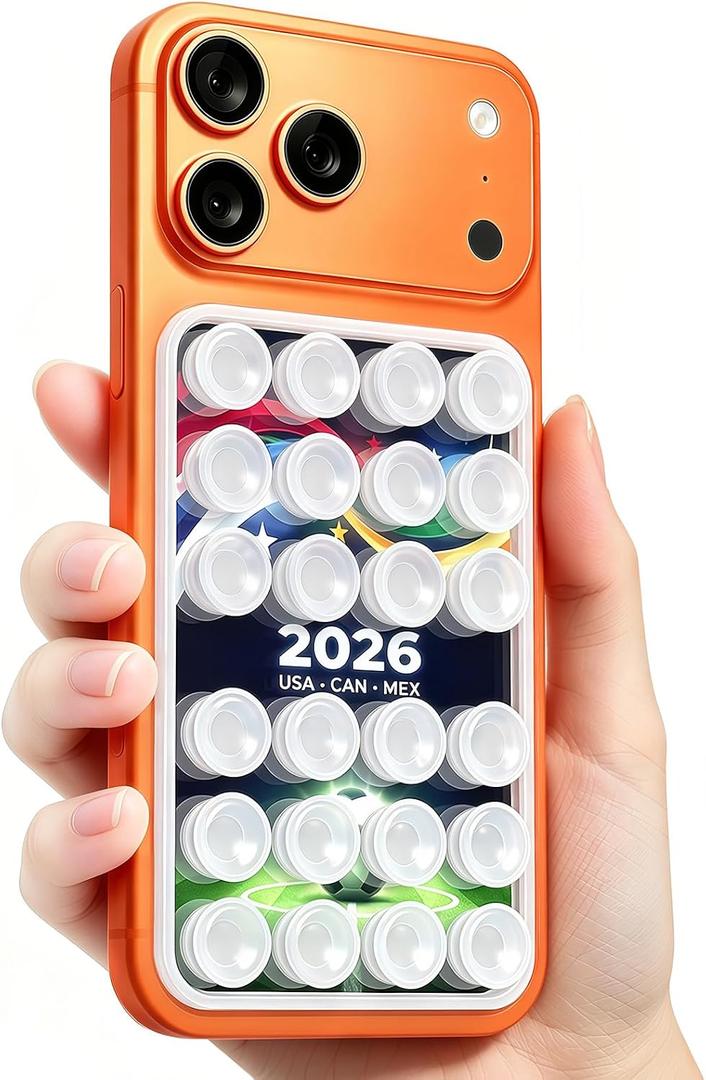 2 x Anteel Silicone Suction Cup Phone Adhesive Mount - Hands-Free Sticky Phone Holder - Strong Suction Grip for Selfies and Videos - 2.4" x 3.8"