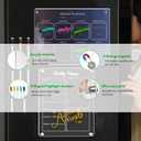 Acrylic Weekly Calendar Weekly Planner for Refrigerator - Clear Set of 2 Dry Erase Board Calendar for Fridge Reusable Planner,Kitchen & Office Planning Board 12"x8" (YCL-006)