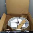 100W Ciney Glass/ Metal/ Pine Wood Table lamp with 25W Night Light (Edison Bulb Included)