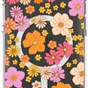CASETIFY Clear iPhone 15 Plus Case [Not Yellowing / 6.6 ft. 3X Military Grade Drop Protection/Compatible with Magsafe] - Retro Boho Hippie Flowers - Clear
