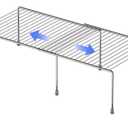 Redrubbit Expandable Metal Rustproof Kitchen Counter & Cabinet Shelf, Chrome, 1 Shelf, Modern Style, Kitchen Storage & Organization Product Accessories