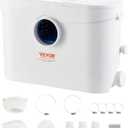 VEVOR 700W Macerator Pump, 9600 L/h Flow, 32.8 ft/10 m Head, Macerator Sewerage Sump Pump with 3 Water Inlets for Toilet, Basement, Kitchen, Sink, Shower, Bathtub Waste Water Disposal Upflush Machine