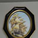 SIMON'S SHOP Picture Frames 8x10 for Wall and Tabletop, Black Octagon Frame with 8x10 Oval Photo Opening, Vintage Traditional Home Room Decor