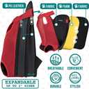 PetAmi Dog Carrier Backpack, Adjustable Dog Pet Cat Front Carrier Backpack | Ventilated Dog Chest Carrier for Hiking Camping Travel, Sling Bag for Small Medium Dog Cat Puppies, Large, 12-16 lbs, Red