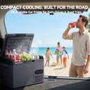 BODEGA 12 volt Car Refrigerator 16QT Portable Low Noise, Fast Cooling with LED Display, Multiple Charging Options, Energy-Efficient for Road Trips & Outdoor Adventures