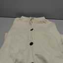 Taodou Women Hooded Knit Cardigans Button Cable Open Front Sweater Coat Beige, Large