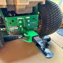 Rear Hitch Receiver Attachment for John Deere  Heavy-Duty Lawn Mower & Garden Tractor Towing Hitch, Fits Gator 4x2 / 6x4, Green Powder-Coated Steel for Trailers & Implements (Green)