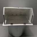 10 Inch Hooded Wall Vent with Screen and Damper, Outdoor Wall Exhaust Vent Cover Cap for Kitchen Range Hood Dryer Exterior Ventilation and Outside Air Exhaust, Galvanized Steel, White