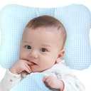 Soft Hypoallergenic Baby Head & Neck Support Organic Cotton Cover Machine Washable (Marble Grey)