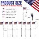 8 Pack Solar American Flag Pathway Lights-4th of July Outdoor Decor American Flag Lights with 8 Modes, Patriotic Pathway Lights for 250th Anniversary Celebration Independence Yard Garden Day Decor