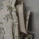 jinchan Tie Up Valance Curtain Floral Linen for Window Farmhouse Valance 54 Inch Peonies Botanical Short Window Treatment Adjustable Length for Kitchen Living Room Light Filtering 1 Panel Sage Green