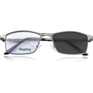 YIMI Photochromic Bifocal Reading Glasses UV Outdoor Sunglasses Computer Anti Blue Light Transition Eyeglasses for Men Women