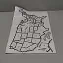 RV State Travel USA Map Vinyl Sticker - Camper Trailer Decals for Window with State Flag - Road Trip Map of America - Waterproof, UV Protection for Window, Door or Wall (Popular)
