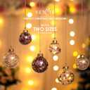Christmas Ornaments Ball Set-Shatterproof Clear Plastic Decorative Baubles for Xmas Tree House Holiday Wedding Party Decoration,20cs Rose Gold (Style 4)