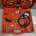 TU-443 Fuel Injection Pressure Tester Kit 0-140 PSI Pro Auto Fuel Pressure Gauge for Car Truck Motorcycle 45PCS