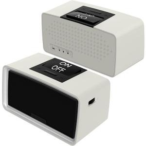 Healvaluefit Simple Music Player for Elderly, Easy Audiobook Player with 32GB TF Card & Card Reader for Dementia, Alzheimers, Visually Impaired, Low Vision Patients, Wired  GrayishWhite