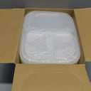 Freshware Meal Prep Containers [21 Pack] 3 Compartment with Lids, Food Storage Containers, Bento Box, BPA Free, Stackable, Microwave/Dishwasher/Freezer Safe (24 oz)